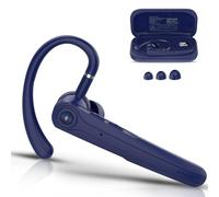Manos Libres Auricular Bluetooth V5.4, Auriculares inalambricos Bluetooth con Doble Micrófono Cancelación, 25H de Conversación, 180H en Espera, Manos Libres Oreja para Conducir/Negocios/Oficina, Azul
