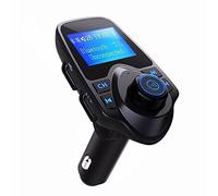 Manos Libres Bluetooth Transmisor FM Coche, Reproductor MP3 Coche, Adaptador de Radio de 1,44 Pulgadas Cargador de Coche de USB para iPhone XS MAX XR X 8 7 6 6S Plus iPad iPod, Smartphone, MP3, MP4