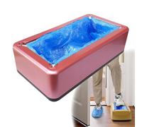 Manos Libres Dispensador Automático De Cubiertas De Zapatos, Maquina Para Cubrir Zapatos Con 200Desechables De Plástico, GranCapacidad Shoe Covers Dispenser Para Oficina Fábrica Hogar(Pink)