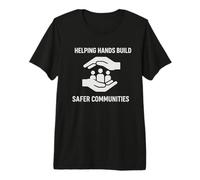 Manos Que ayudan a Construir una Comunidad más Segura | Regalo del Día de los Derechos Humanos Camiseta Premium