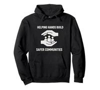 Manos Que ayudan a Construir una Comunidad más Segura | Regalo del Día de los Derechos Humanos Sudadera con Capucha