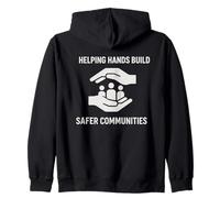 Manos Que ayudan a Construir una Comunidad más Segura | Regalo del Día de los Derechos Humanos Sudadera con Capucha