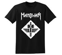 Manowar Rock - Camiseta casual de hip hop para hombre, Negro, XXL