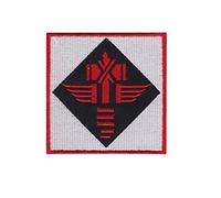 Manowar Sign Of The Hammer Red Black parche patch bordado con logotipo para planchar de hierro en apliques
