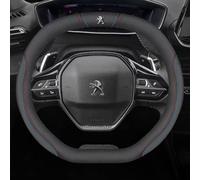 MANQII Funda Volante Coche para Peugeot Expert 2016-2022, Cuero Volante Cubre VehíCulo Antideslizante Fundas Volantes Accesorios Interiores,A-B/Black+Red+Blue