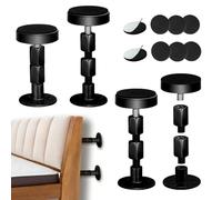 Manqyi 4 Piezas Marco de Cama Roscado Ajustable, Tope Cabecero Cama, Marco de Cama Ajustable, Tapones de Cabecero, Estabilizador de Soporte Telescópico para Cama Armario Sofá, Camas, Gabinetes