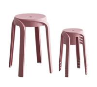 Mansfil Taburetes para aulas, apilables, de plástico de Colores para Estudiantes, Redondos y Flexibles, Resistentes, de 46 cm de Alto, Ideales para Primaria, Oficina, Biblioteca y hogar(Rosado,5pcs)