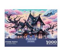 mansión gótica Puzzle De 1000 Piezas, Moderno DIY,Entretenimiento Creativo Clásicos para Adultos Y Niños A Partir De 12 Años Un Rompecabezas Desafiante - Decoración del Hogar 38x26cm/1000pcs