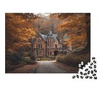 Mansion in The Autumn Forest 1000pcs (75x50cm) Puzzle Adecuado para Adultos Y Multitud Mayores De 14 Años