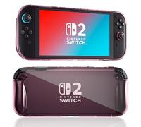 Mansiruyi Case for Nintendo Switch 2 2025, Transparent TPU Protective Case Only Compatible with 2025 NintendoSwitch 2, Strong and Anti-Scratch Clear Nintendo Switch 2 Case - Pink
