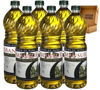 MANSUR - Aceite de Oliva Virgen Extra de Andalucía - Envio 24h - Aceite de Oliva Andalucía Premium - Medalla de Oro - Aceite Regalo (B 1 L, 6, unidad)