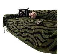 Manta acogedora para sofá de 2/3/4 plazas, manta de invierno versátil para sofá y sillón, color verde suave, 180 x 230 cm, perfecta para decoración del hogar y guerra