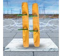 Manta aislante eléctrica (2 paquetes) - Resina EVA de 1,5 mm de grosor for protección de 0,4 kV/10 kV - Tapete aislante portátil for cortes de energía, obras y talleres - Amarillo(100x100cm 2pc 0.4kv)