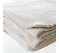 Manta Algodón Mallorquina para Cama o Sofá, Manta de Tacto Suave Ideal para Primavera, Relax o Yoga de algodón Reciclado Hecho en España 160x220 -Blanca