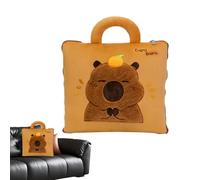 Manta Almohada | 2 en 1 Manta de Avión y Almohada de Viaje Divertida Capibara | Soporte Cabeza Colchoneta Suave Dormir Niños Adultos | Escuela Coche Dormitorio Viaje Negocios Acampada Guardería