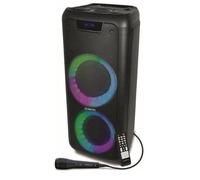Manta Altavoz Karaoke Bluetooth SPK5210 - Efectos de luz, Efectos de luz Disco LED RGB, Bluetooth 5.0, Ecualizador, TWS, grabación, Radio FM, Karaoke - Inalámbrico - 25 x 24 x 59,5 cm