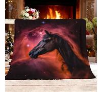 Manta Antiarrugas y Antiestática 100x130 cm PatróN De Caballo DináMico Polar Cama Super Suave y Caliente Fotos Personalizable Rojo Manta Infantil Ligera para sofá y,Dormitorio,Oficina