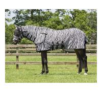 Manta antimoscas para caballos con cubrecuellos y gorro QHP 100 cm (Longueur totale : 135 cm)