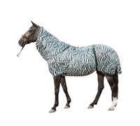 HKM Manta Ekzemer 568196 antimuseo para caballo con cuello y vientre diseño cebra