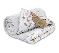 Manta bebe recien nacido todo el año con tejido de felpa 75x100 cm - mantita para bebes arrullo recién infantil para cochecito o cuna de bebé toquilla de algodón para niñas y niños Oeko-Tex