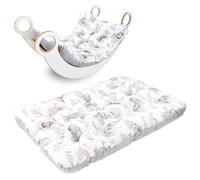 Manta bebe suelo 70x110 cm - colchoneta alfombra gateo tapete suave almohada para arco Montessori y juegos actividades bebes playmat acolchado Oeko-Tex Elefantes con gris claro