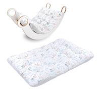 Manta bebe suelo 70x110 cm - colchoneta alfombra gateo tapete suave almohada para arco Montessori y juegos actividades bebes playmat acolchado Oeko-Tex Búhos Grises claros