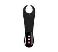FUN FACTORY Manta - Vibrador de Pene para Hombres y Parejas, Juguete Sexual Masturbador, 12 Modos, Silicona, Negro 240 g