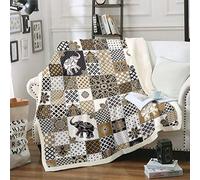 Manta Bohemia de Sherpa con Estampado de Mandala, Manta de Forro Polar con diseño de Elefante 3D, Cama, sofá Individual, 50 x 60 Pulgadas