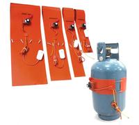 Manta calefactora, Almohadilla calefactora de Silicona Ajustable para bidones de Aceite y Tanques de Gas, Cinta calefactora de 200 W con termostato de 30 a 100 °C, 760 x 80 mm, Manta de Goma