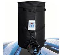 Manta Calefactora Anticongelante Para Tambor 55 Galones/200L IBC Con Termostato 0-120°C, Calentador Impermeable Para Protección De Líquidos Industriales En Invierno(Black)