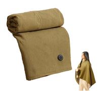 Manta Calefactora Portátil Tipo Chal Para Mujer, Chales Calefactores Inalámbricos, Manta Eléctrica con Cremallera Suave Para Exteriores (Batería Externa No Incluida) green