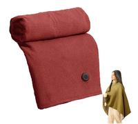 Manta Calefactora Portátil Tipo Chal Para Mujer, Chales Calefactores Inalámbricos, Manta Eléctrica con Cremallera Suave Para Exteriores (Batería Externa No Incluida) red