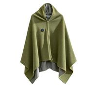 Manta calefactora usable temperatura ajustable alimentación USB | Capa cálida para interiores, casa, apartamento, dormitorio, viaje, salón, estudio, color verde militar