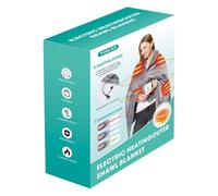 Manta calentada poncho envolvente calentado chal portátil manta calentada para mujer manta calentada eléctrica para sofá y cama manta eléctrica de gran tamaño con temporizador