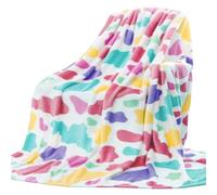 Manta cálida de franela para exteriores y oficina en tela de poliéster suave, manta decorativa multiusos para relajación y comodidad bajo el aire acondicionado (B-50 x 60 pulgadas)
