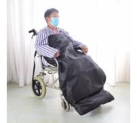 Manta cálida para silla de ruedas, suave y cómoda, silla de ruedas cálida y cómoda forrada de vellón tipo media envoltura, ajuste universal para manta de silla de ruedas