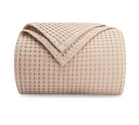 Manta Comfy Cubs 100 % algod n con tejido gofrado, transpirable, suave y ligera. Ideal para sof cama o sof cama (color rubor: 274 x 228 cm).