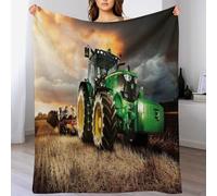 Manta Cómoda Franela Tractor, Manta Polar para Cama, Manta Felpa De Sofá, 100% Flannel, Suave, Caliente, para Toda La Temporada （130×150cm）