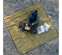 Manta compacta e impermeable para picnic, tela de terciopelo suave, perfecta para días de playa y actividades al aire libre (negro M)
