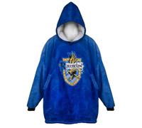 Manta con capucha de Harry Potter, diseño de escudo de la casa Ravenclaw, forro polar de gran tamaño con capucha y bolsillo, regalos HP para mujeres, adultos y niños