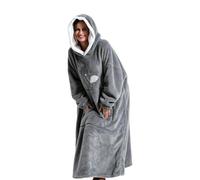 Manta con capucha para adultos de forro polar de gran tamaño con bolsillo | Manta portátil para adultos para dormir la siesta, ver la televisión, jugar, reuniones familiares, fiestas, pasear al perro