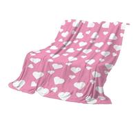 Manta con forma de corazón: manta de franela suave, tema de corazón de amor, mantas peludas grandes, suministros para la del día de San Valentín, decoración del dormitorio | Colcha inspirada pa