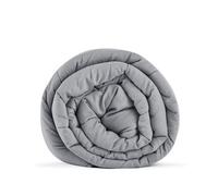 Manta con peso RelaxBlanket | 152 x 203 cm, 4,5 kg | Para personas de entre 40 y 63 kg | Algod?n premium con cuentas de vidrio | Gris claro