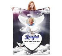 Manta conmemorativa personalizada por la pérdida de un ser querido, manta de recuerdo de amor, manta de duelo, regalos de condolencias para papá, mamá, abuela, abuelo, hijo, hija, marido, esposa,