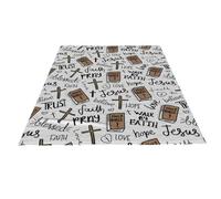 Manta cristiana - cálida y suave decoración ligera religiosa de Jesús, manta de Navidad cristiana, para oración, viaje, jardín, interior, exterior, días festivos, hogar, espacio, vacaciones