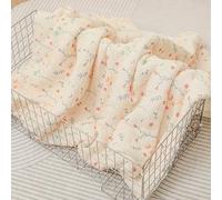 SUPERBE BEBE Manta de bebé Oeko Tex Soft Minky y Muselina - 75x100 cm - Relleno de Poliéster - Confort y Calidad - Pañal, Plaid, Siesta, Guardería - Regalo de Bebé para Niña o Niño
