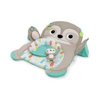 Manta de actividades Bright Starts Tummy Time Prop & Play Baby Activity Mat con cojín de apoyo y etiquetas: perezoso de 91,44 x 82,55 cm, para bebés de todas las edades