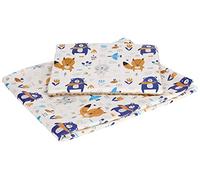Manta de bebé Con Almohada 100% Algodón Minky Cobija Infantil Grande Reversible 75x100+35x30cm Multifuncional para Camas y cochecitos Medi Partners