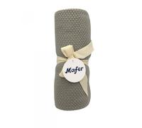 Manta de bebé de lana gris Mafer