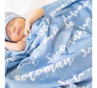 Manta de bebé personalizada con nombre, mantas de bebé personalizadas para niñas y niños, manta neutra con nombre de bebé, mantas de cama de guardería, mantas para envolver, baby shower, regalo